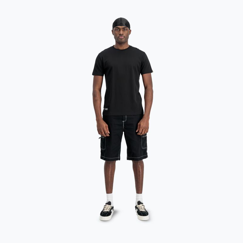 Tricou polo pentru bărbați Alpha Industries Label T Back Print black 2