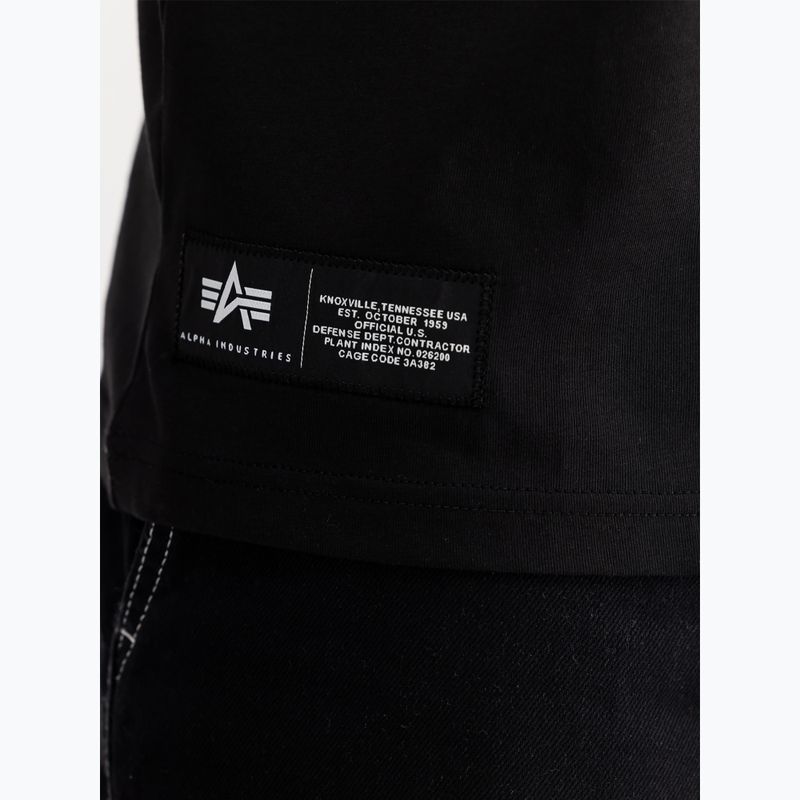 Tricou polo pentru bărbați Alpha Industries Label T Back Print black 4