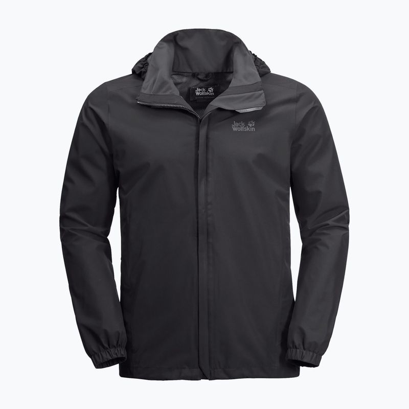 Jack Wolfskin jachetă de ploaie pentru bărbați Stormy Point negru 1111141_6000_002