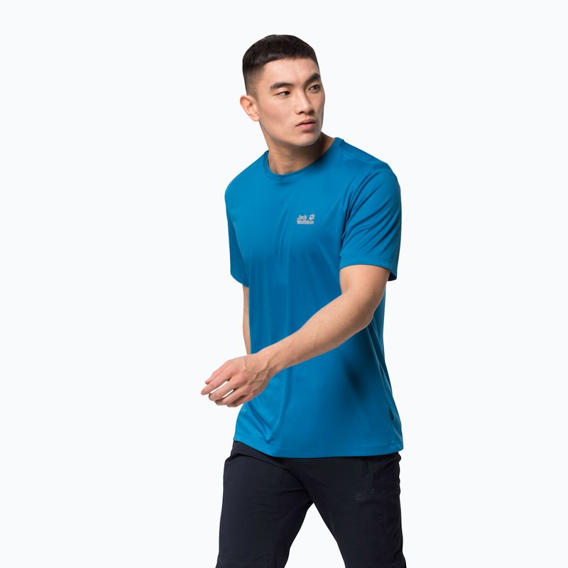 Jack Wolfskin tricou de drumeție pentru bărbați Tech albastru 1807071_1361_002