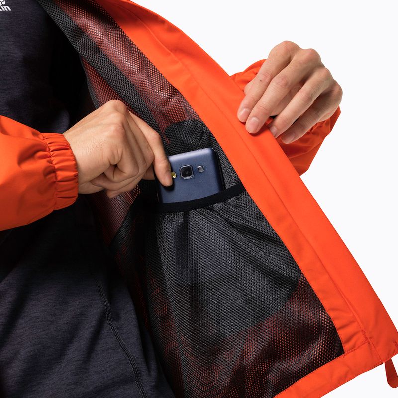 Jack Wolfskin jachetă de ploaie pentru bărbați Stormy Point portocalie 1111141_3017_002 4