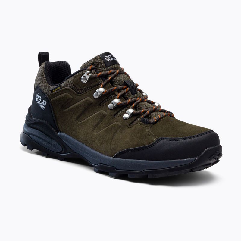 Jack Wolfskin bărbați Refugio Texapore Low cizme de trekking verde/negru 4049851