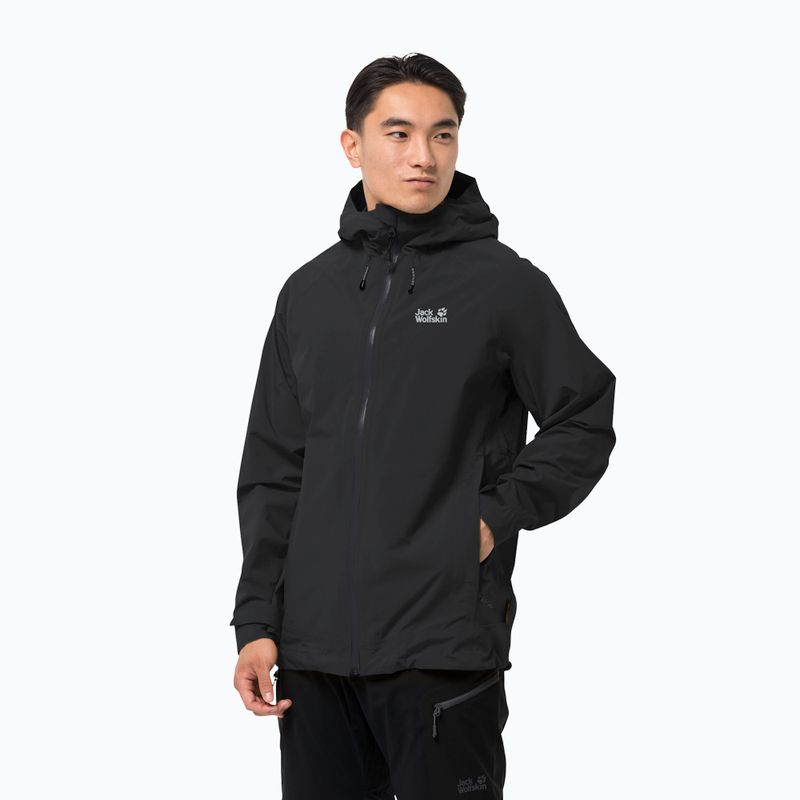 Jack Wolfskin jachetă de ploaie pentru bărbați Highest Peak negru 1115131_6000_002