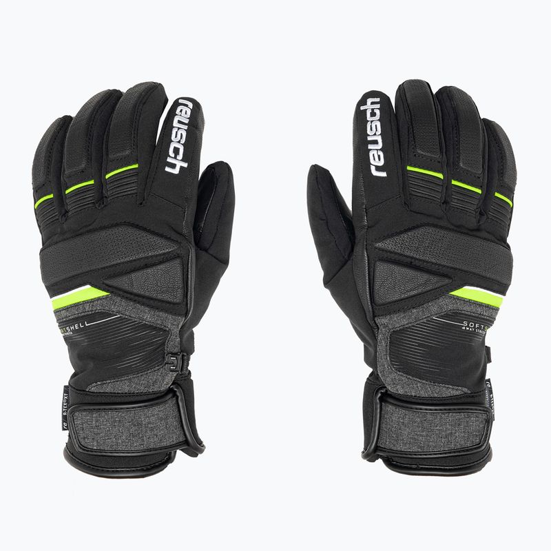 Mănușă de schi Reusch Storm Storm R-Tex Xt negru/negru melange/neon green 3