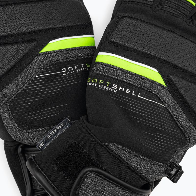 Mănușă de schi Reusch Storm Storm R-Tex Xt negru/negru melange/neon green 5