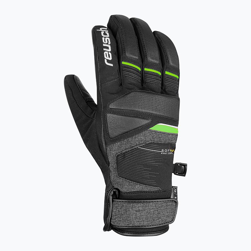 Mănușă de schi Reusch Storm Storm R-Tex Xt negru/negru melange/neon green 6