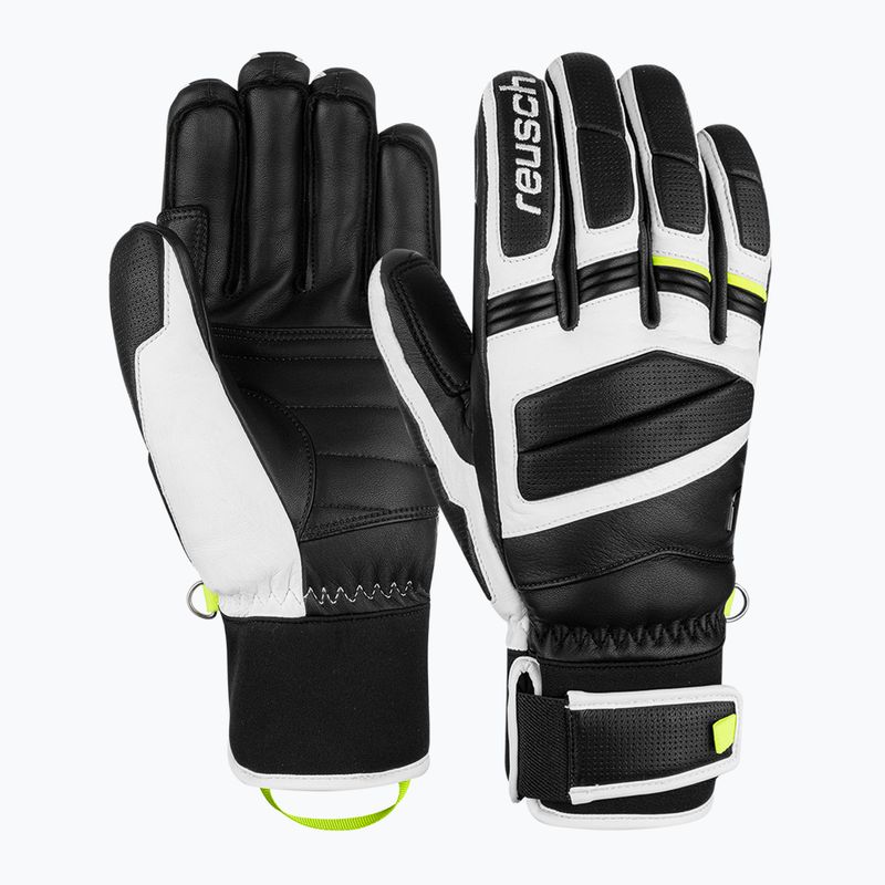 Mănuși de schi Reusch Master Pro black/white/safety yellow 2