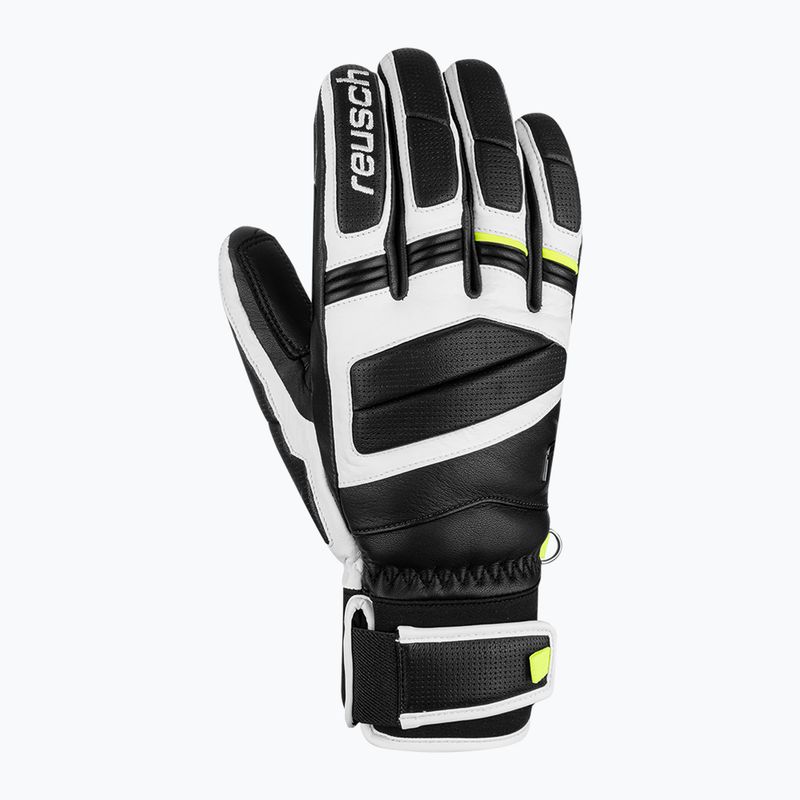 Mănuși de schi Reusch Master Pro black/white/safety yellow 3