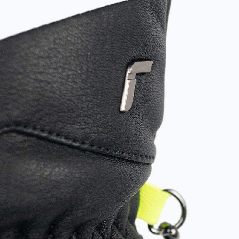 Mănuși de schi Reusch Master Pro black/white/safety yellow 7