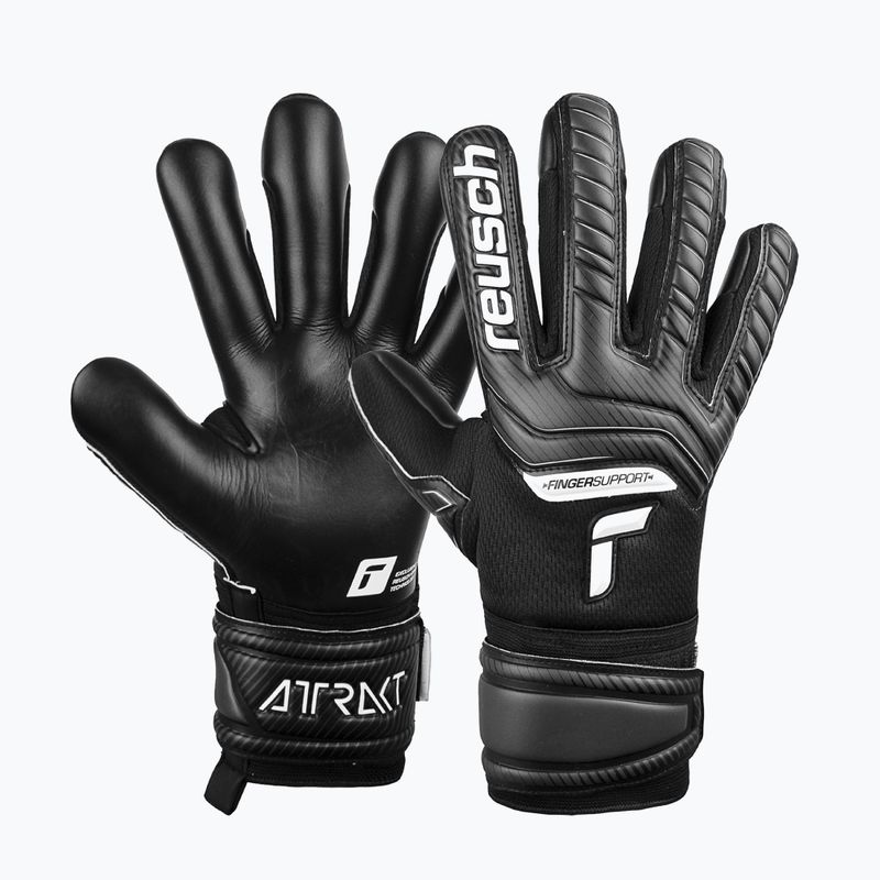 Mănușă de portar Reusch Attrakt Infinity Suport pentru degete negru 5270720-7700 5
