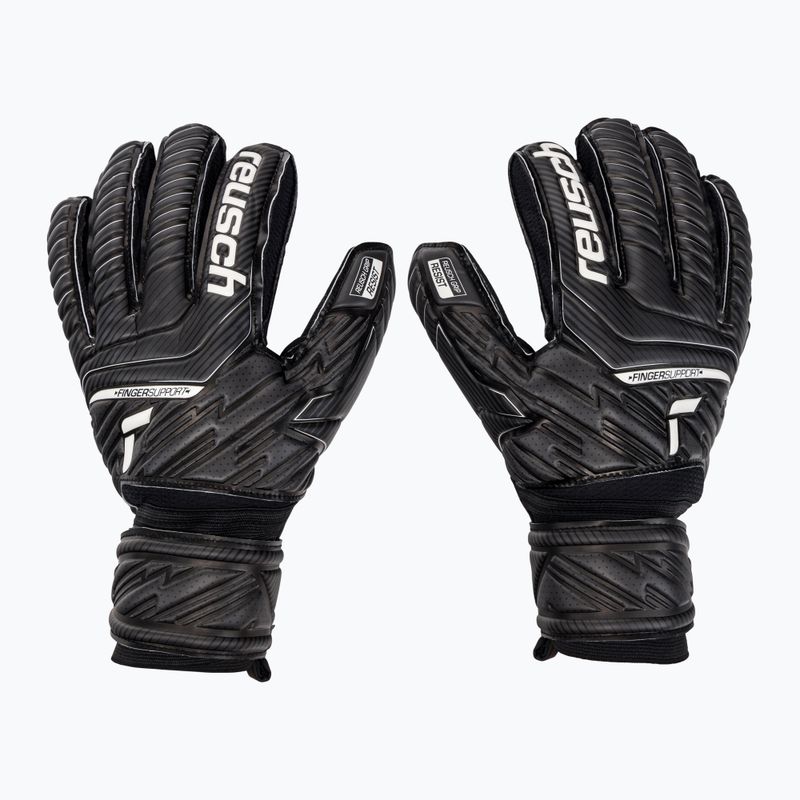 Mănușă de portar Reusch Attrakt Resist Resist Finger Support negru 5270610-7700