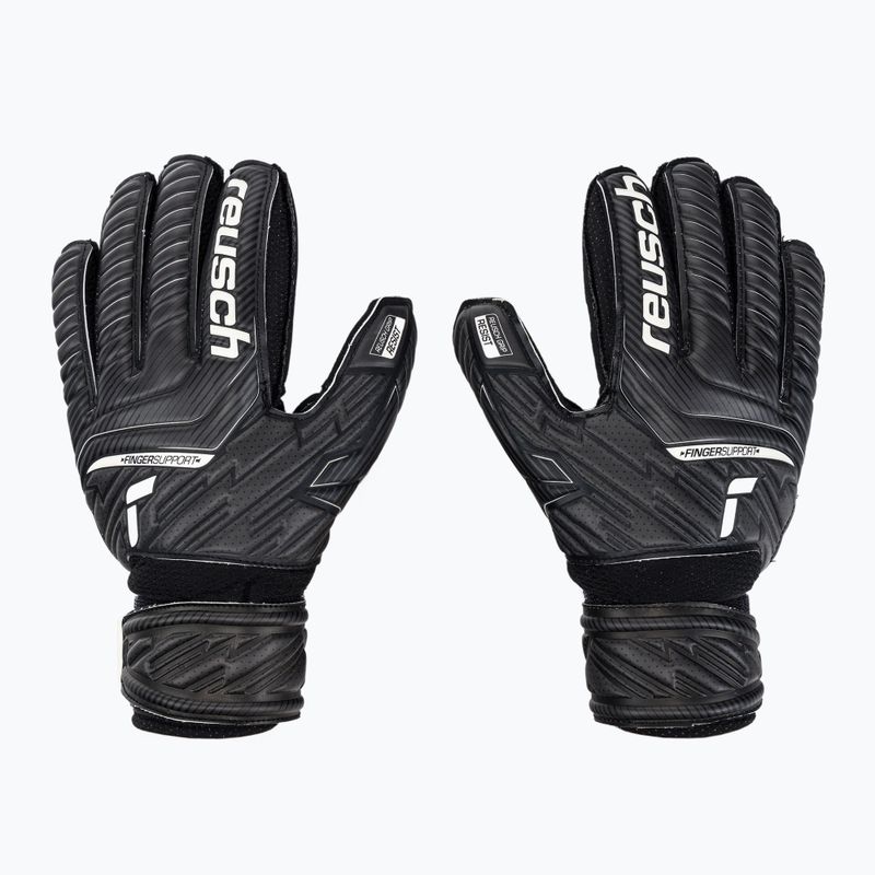 Mănuși de portar pentru copii Reusch Attrakt Resist Resist Finger Support Junior negru 5272610