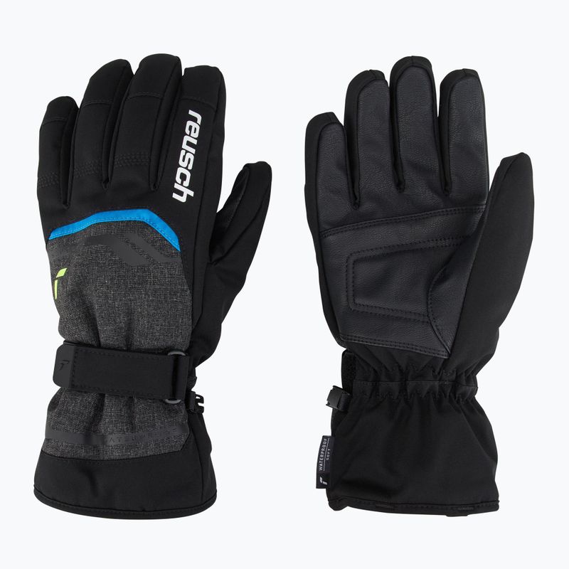 Mănuși de schi Reusch Primus R-Tex XT black melange/safety yellow/brilliant blue