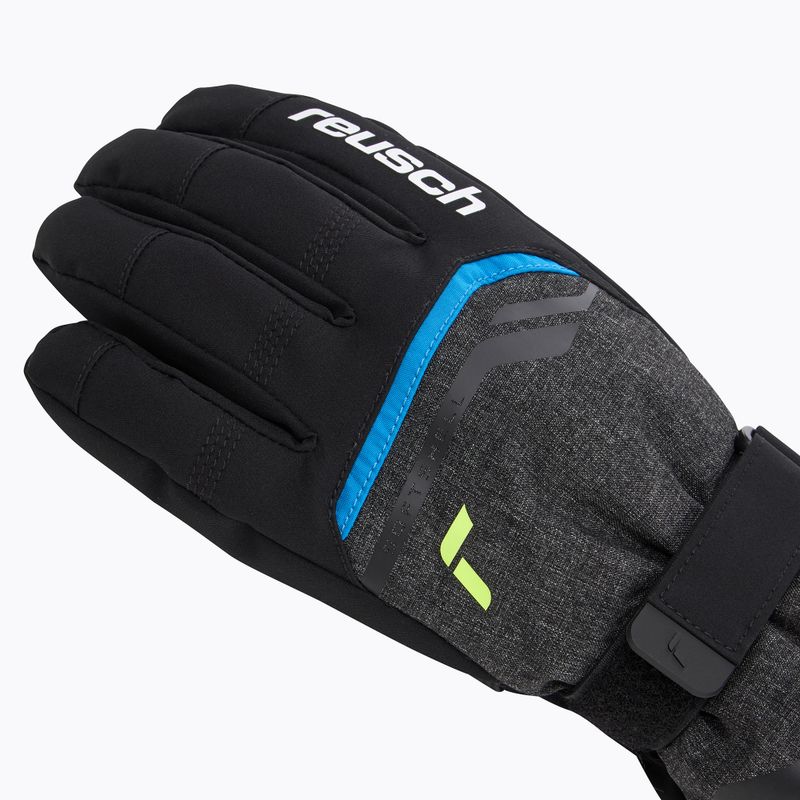 Mănuși de schi Reusch Primus R-Tex XT black melange/safety yellow/brilliant blue 5