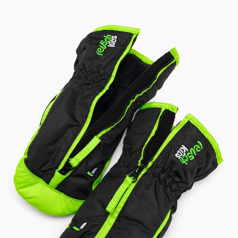 Mănușă de schi pentru copii Reusch Ben Mitten negru/neon green 4