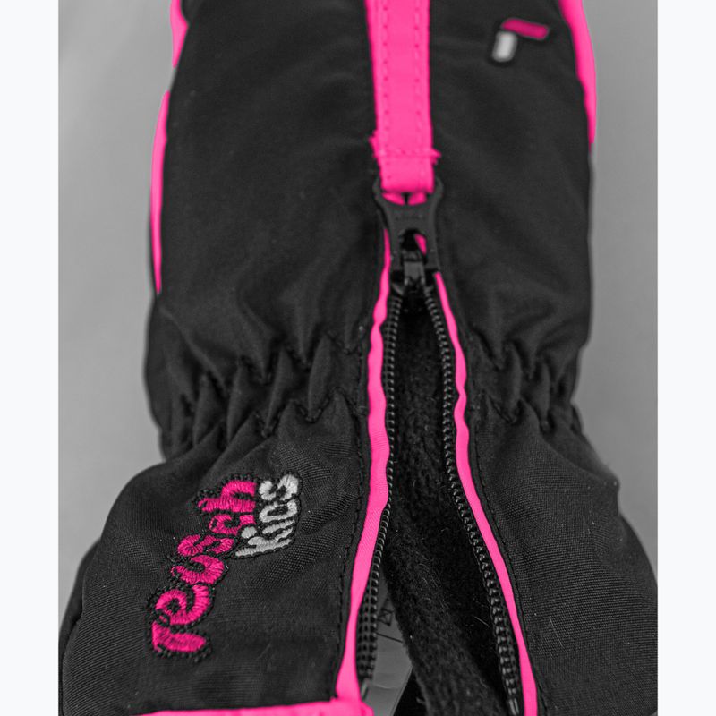 Mănuși de schi pentru copii Reusch Ben Mitten black/ knockout pink 5