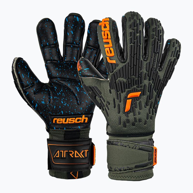 Mănuși de portar Reusch Attrakt Freegel Fusion Ortho-Tec Goaliator verzi 5370090-5555 6