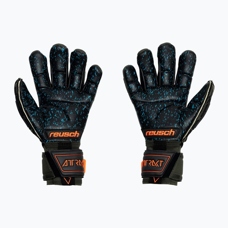 Mănuși de portar Reusch Attrakt Freegel Fusion Ortho-Tec Goaliator verzi 5370090-5555 2