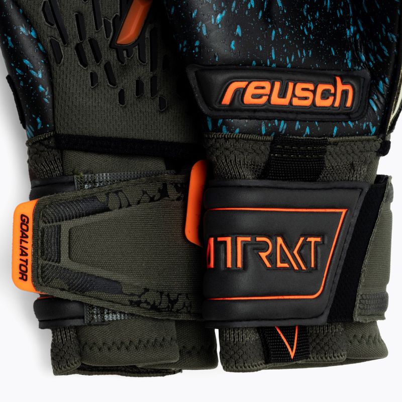 Mănuși de portar Reusch Attrakt Freegel Fusion Ortho-Tec Goaliator verzi 5370090-5555 5