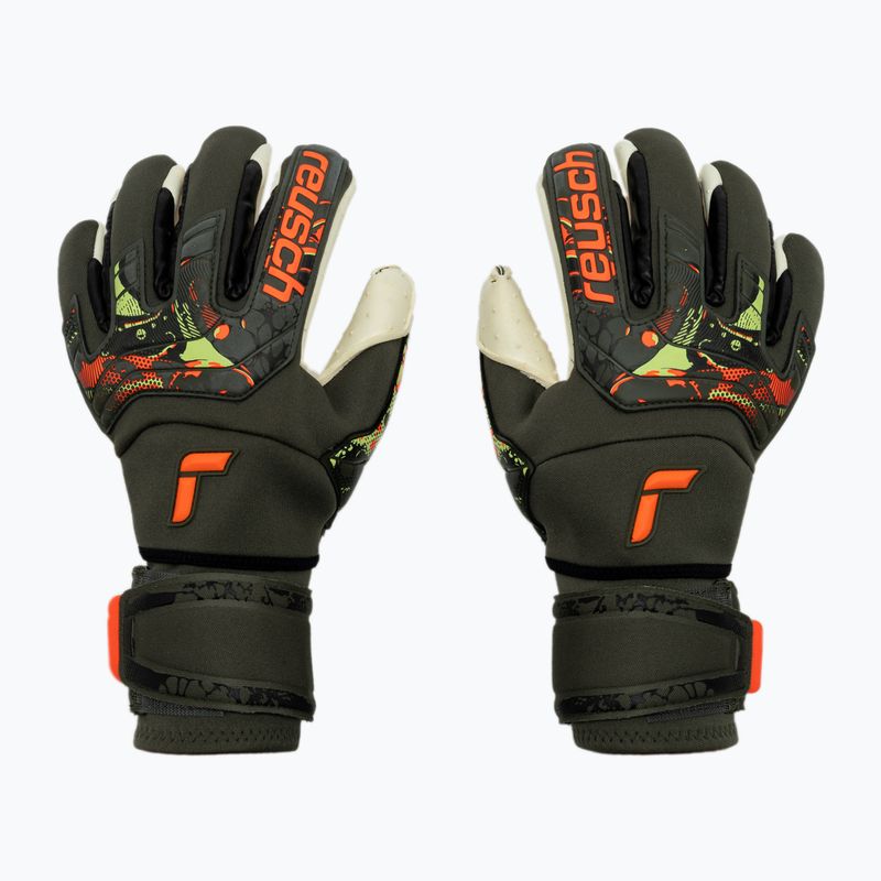 Mănuși de portar Reusch Attrakt Speedbump Ortho-Tec verzi 5370078-5556