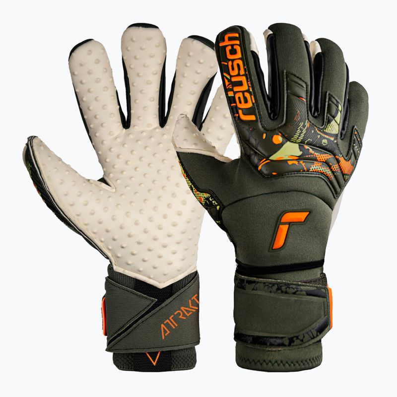 Mănuși de portar Reusch Attrakt Speedbump Ortho-Tec verzi 5370078-5556 6