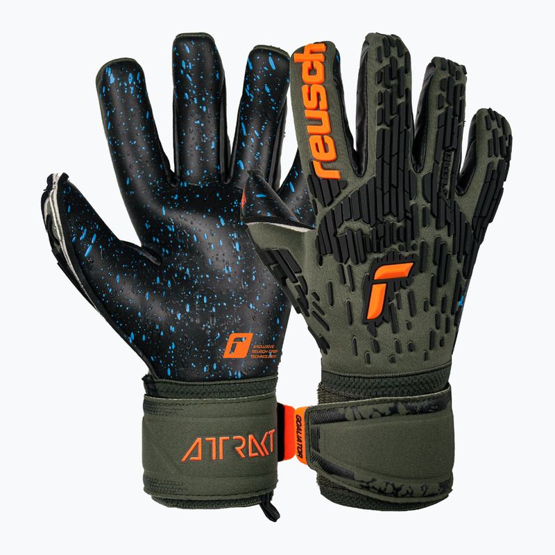 Mănuși de portar Reusch Attrakt Freegel Fusion Goaliator verzi 5370095-5555 6