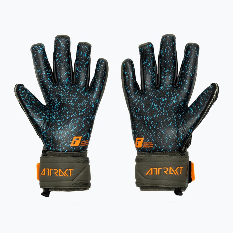 Mănuși de portar Reusch Attrakt Freegel Fusion Goaliator verzi 5370095-5555 2