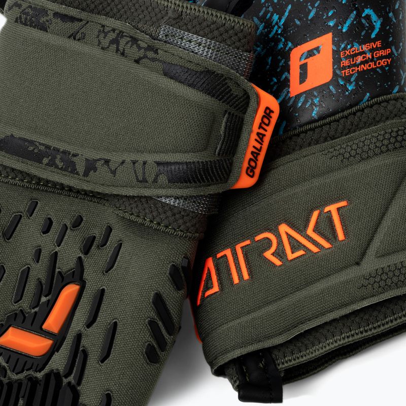 Mănuși de portar Reusch Attrakt Freegel Fusion Goaliator verzi 5370095-5555 5