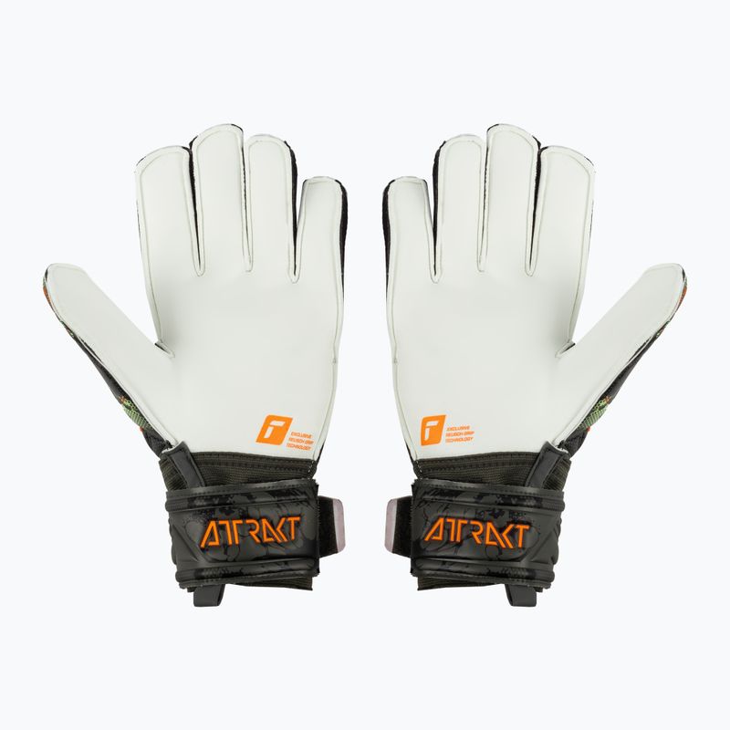 Mănuși de portar Reusch Attrakt Grip Finger Support verzi-portocalii 5370010-5556 2