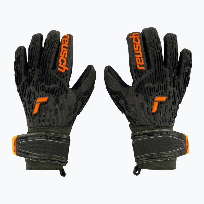 Mănuși de portar Reusch Attrakt Freegel Silver verzi-portocalii