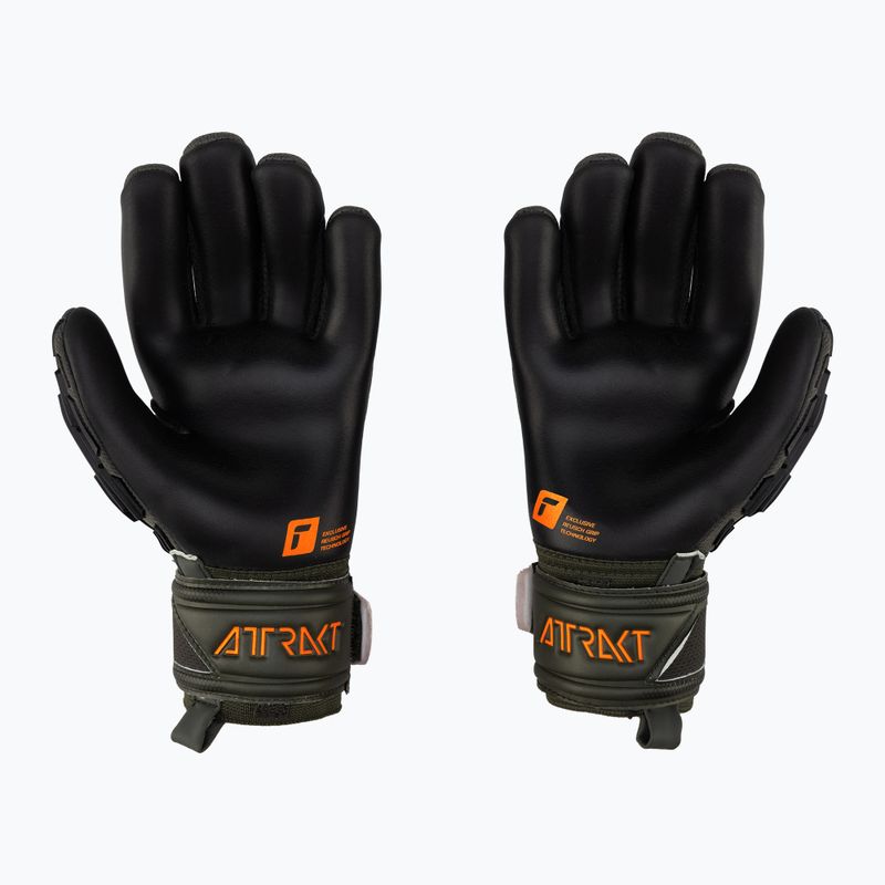Mănuși de portar Reusch Attrakt Freegel Silver Junior negru-verde 5372035-5555 2