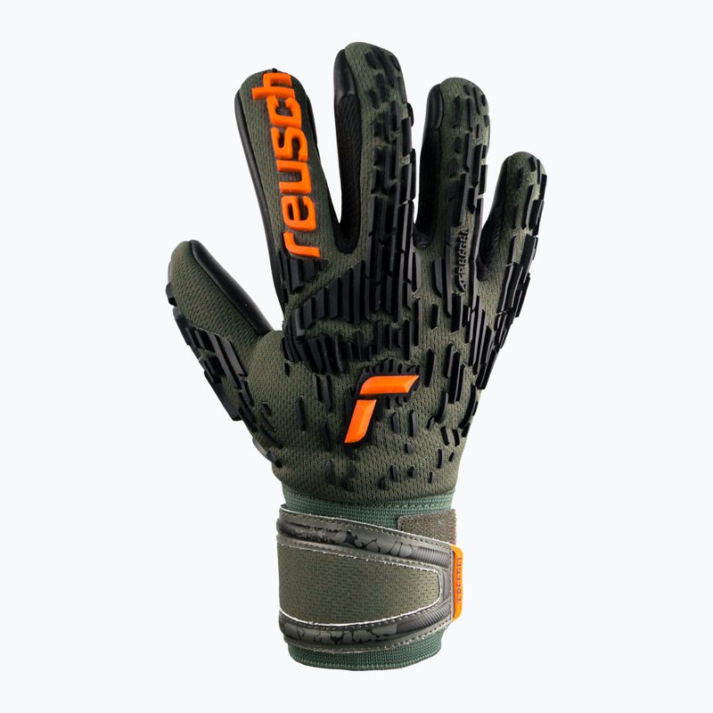 Mănuși de portar Reusch Attrakt Freegel Silver Junior negru-verde 5372035-5555 5