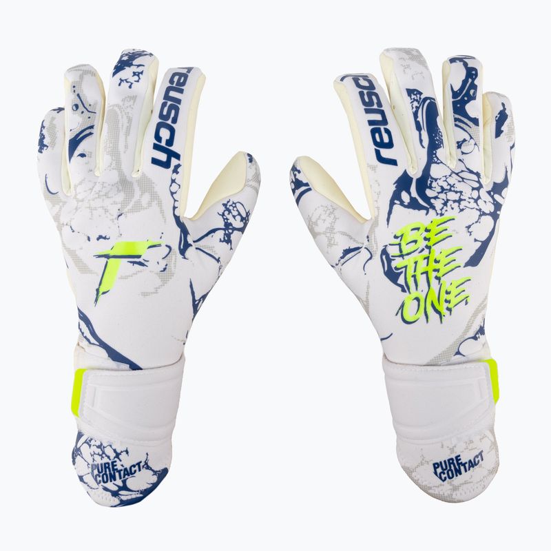 Mănuși de portar Reusch Pure Contact Gold X alb 5370901-1089