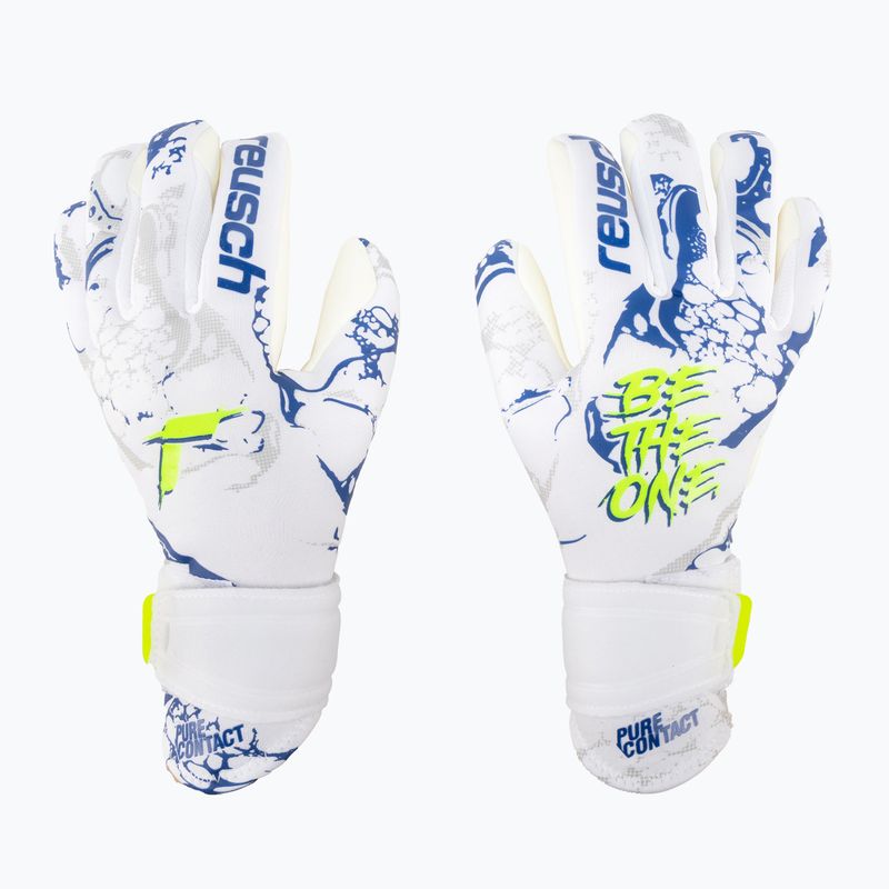 Mănuși de portar pentru copii Reusch Pure Contact Silver Junior alb 5372200-1089