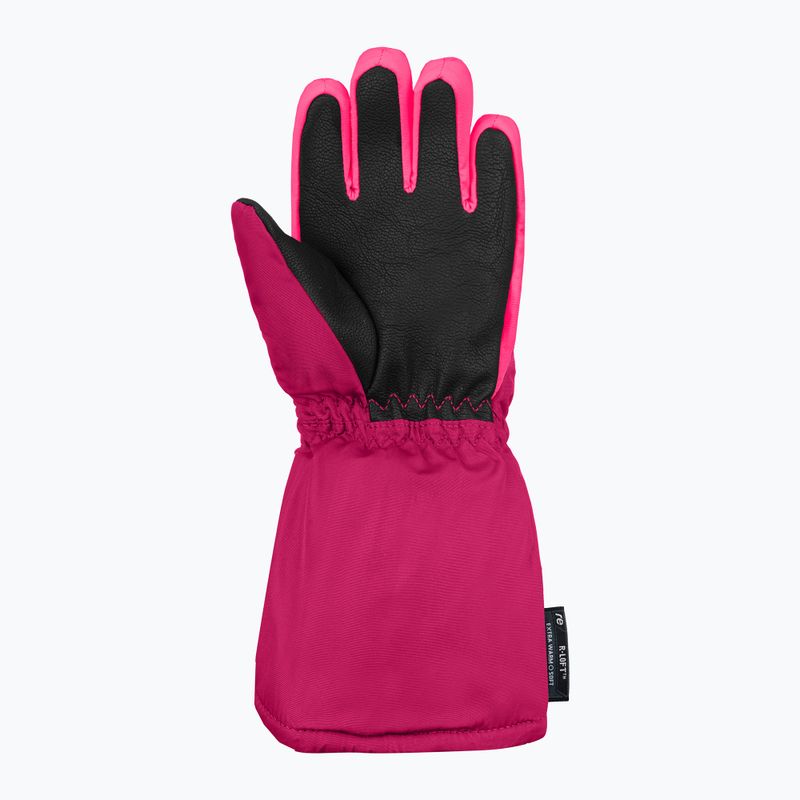 Mănuși de schi pentru copii Reusch Tom fuchs purp/knockout pink 3