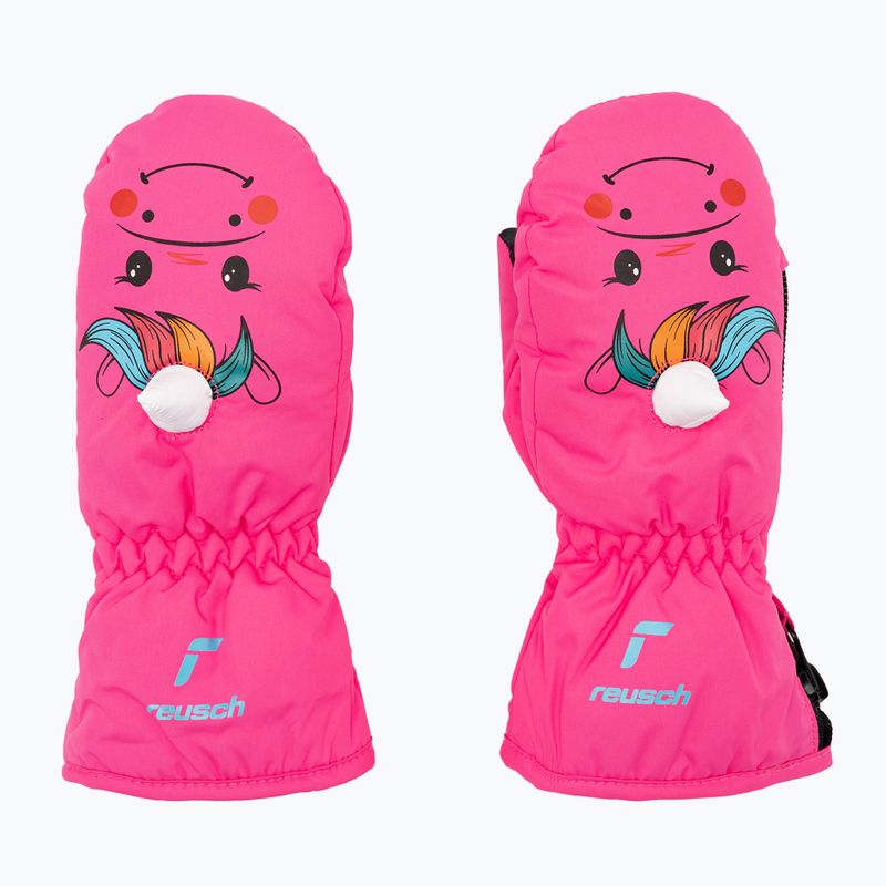 Mănuși de schi pentru copii Reusch Sweety Mitten roz unicorn roz