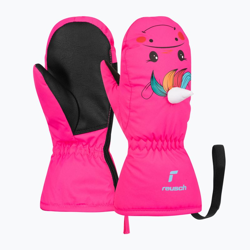 Mănuși de schi pentru copii Reusch Sweety Mitten roz unicorn roz