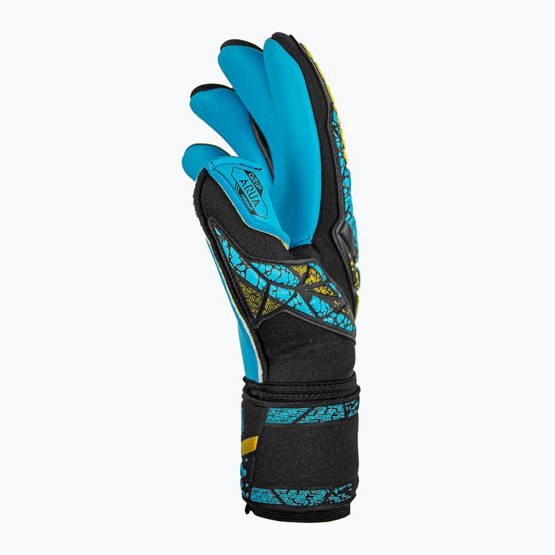 Mănuși de portar Reusch Attrakt Aqua Finger Support black/gold/aqua 4
