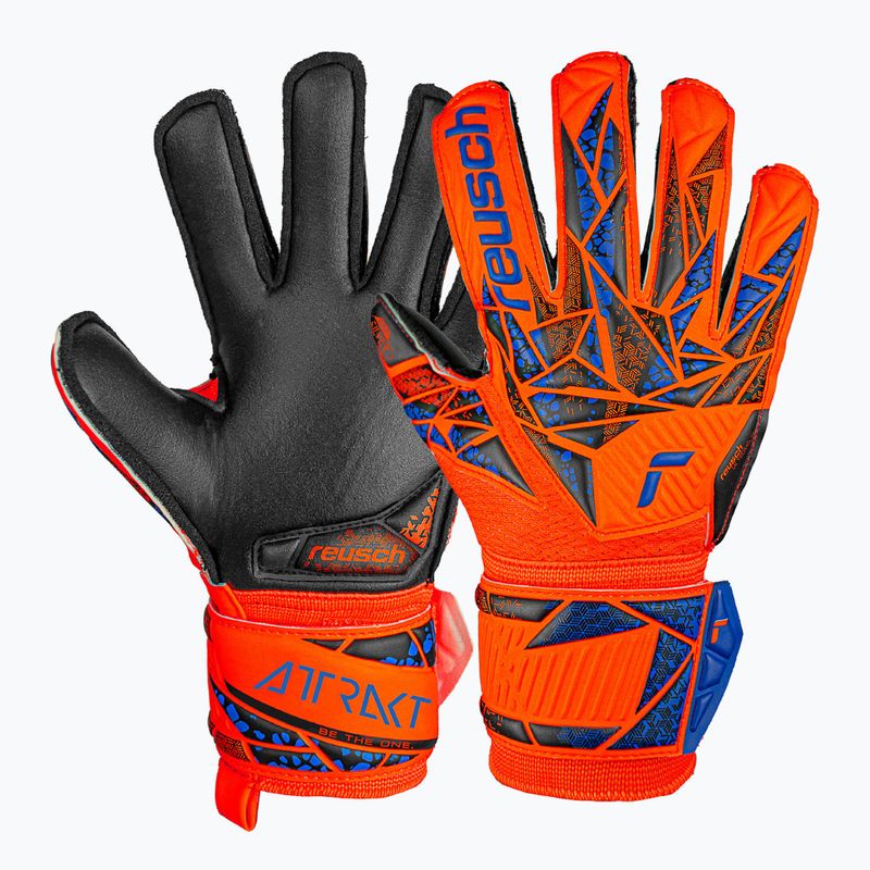 Mănuși de box pentru copii Reusch Attrakt Silver Junior hyper orng/elec blue/blck