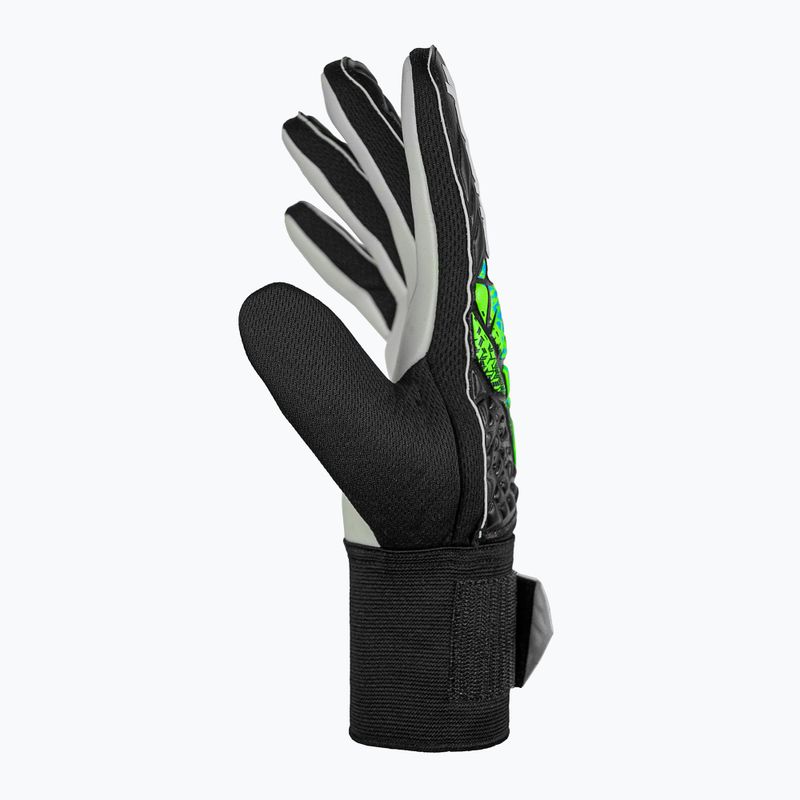 Mănuși de box pentru copii Reusch Attrakt Starter Solid Junior black/fluo lime/aqua 4