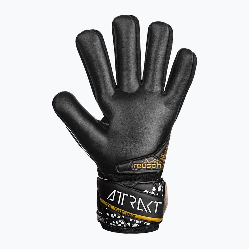Mănuși de portar Reusch Attrakt Silver NC Finger Support black/gold/white/black