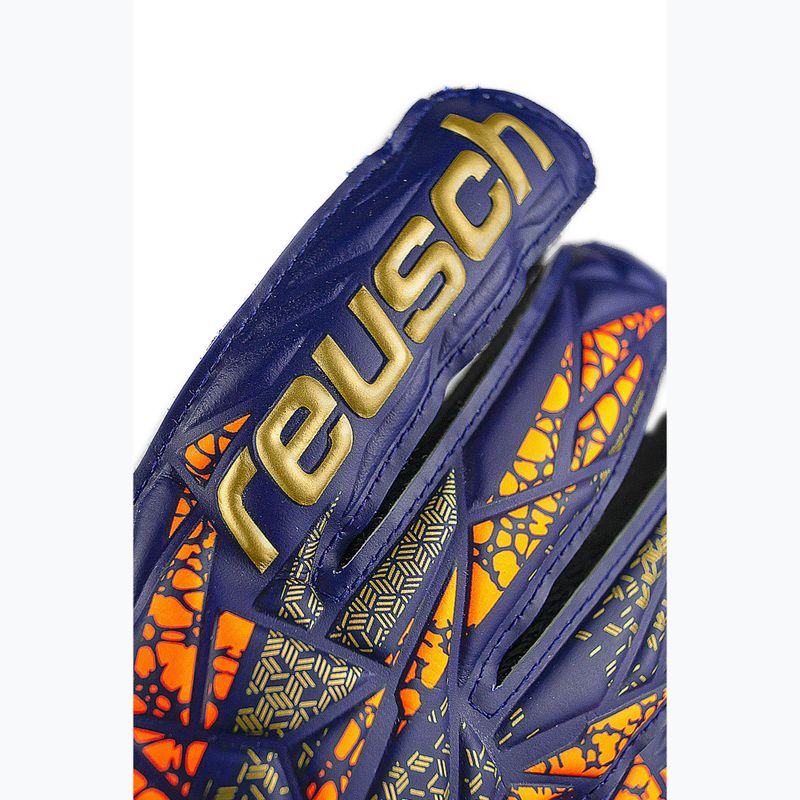 Mănuși de box pentru copii Reusch Attrakt Grip Junior premium blue/gold