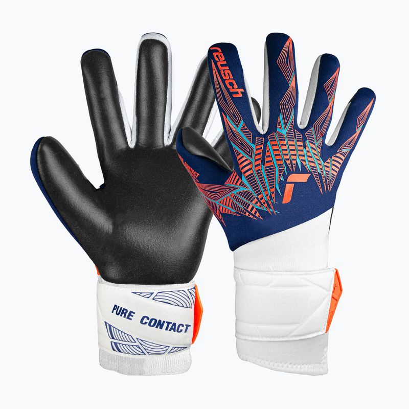 Mănuși de box pentru copii Reusch Pure Contact Silver Junior premium blue/electric orange/black