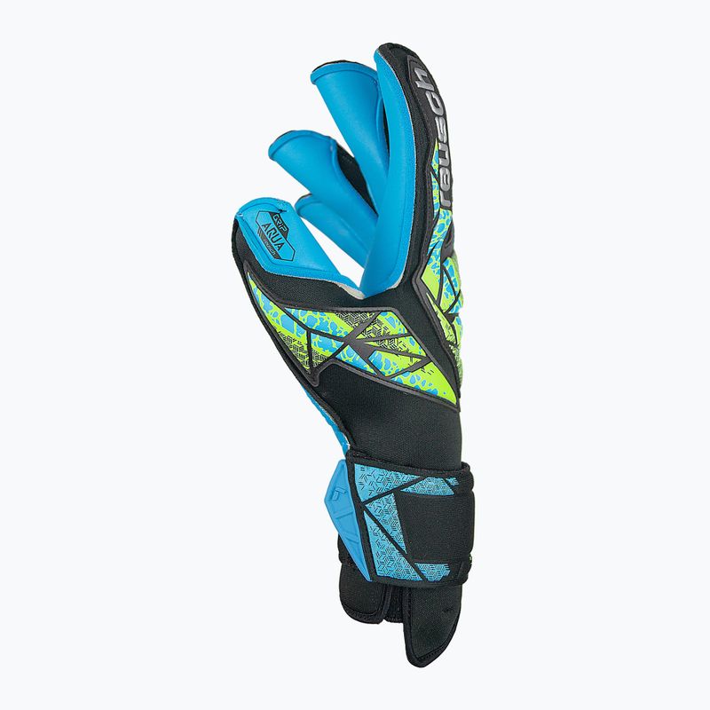 Mănuși de portar Reusch Attrakt Aqua Evolution black/fluo lime/aqua 6
