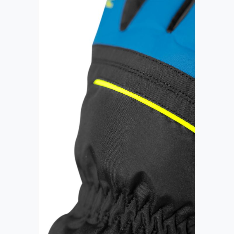 Mănuși de schi pentru copii Reusch Alan Junior black/brilliant blue/safety yellow 5