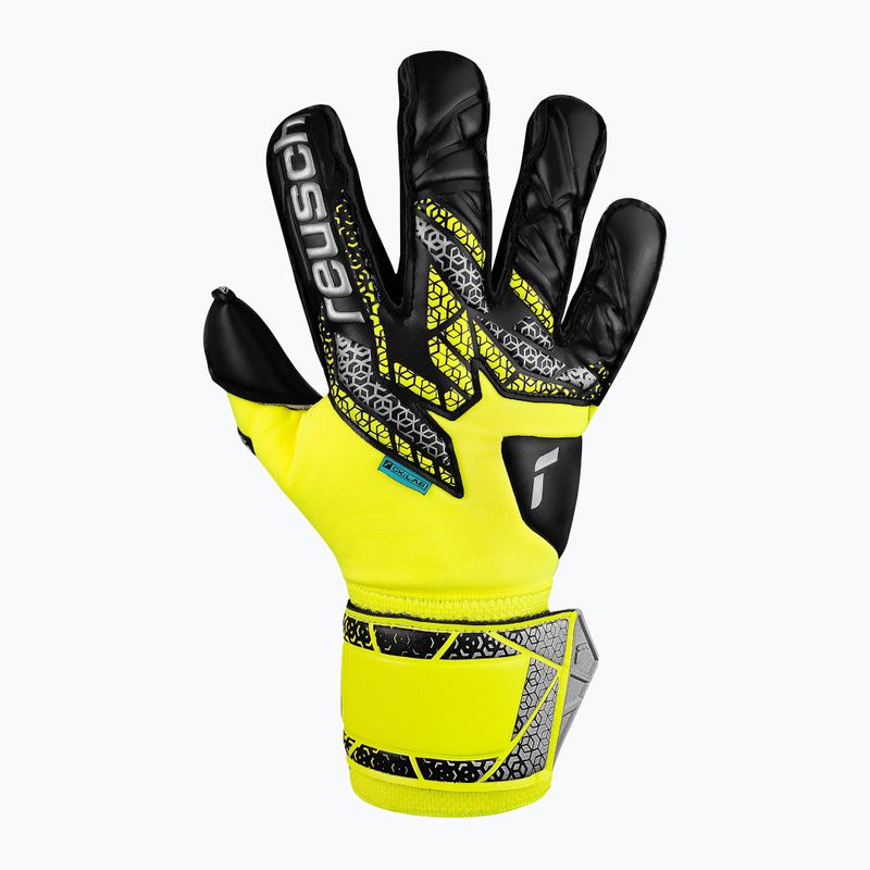 Mănuși de portar Reusch Attrakt Duo Evolution safety yellow/silver/black 2