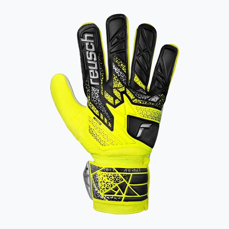 Mănuși de portar Reusch Attrakt Starter Solid safety yellow/silver 2