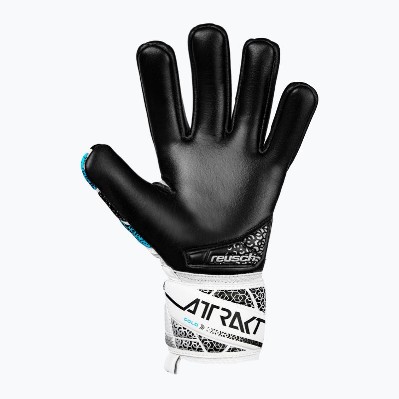Mănuși de portar pentru copii Reusch Attrakt Gold NC Junior white/silver/black 3