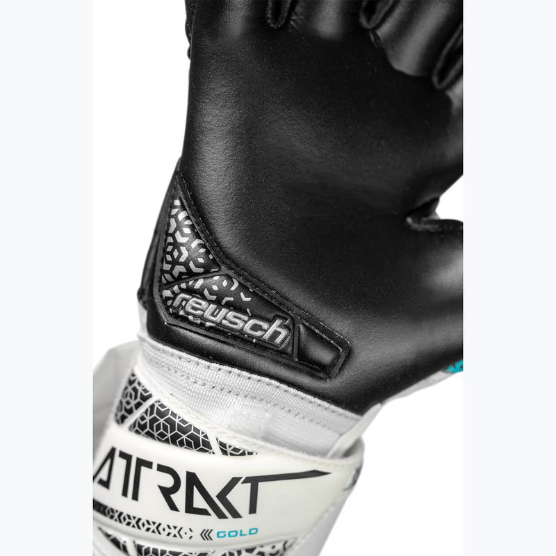Mănuși de portar pentru copii Reusch Attrakt Gold NC Junior white/silver/black 5