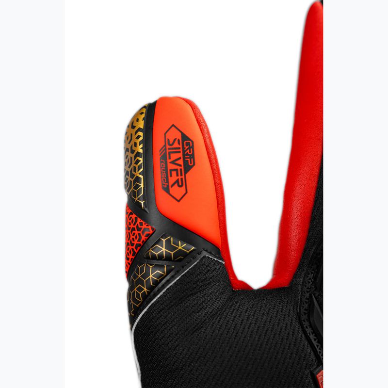 Mănuși de portar pentru copii  Reusch Attrakt Freegel Silver Junior black/gold/fiery red 6